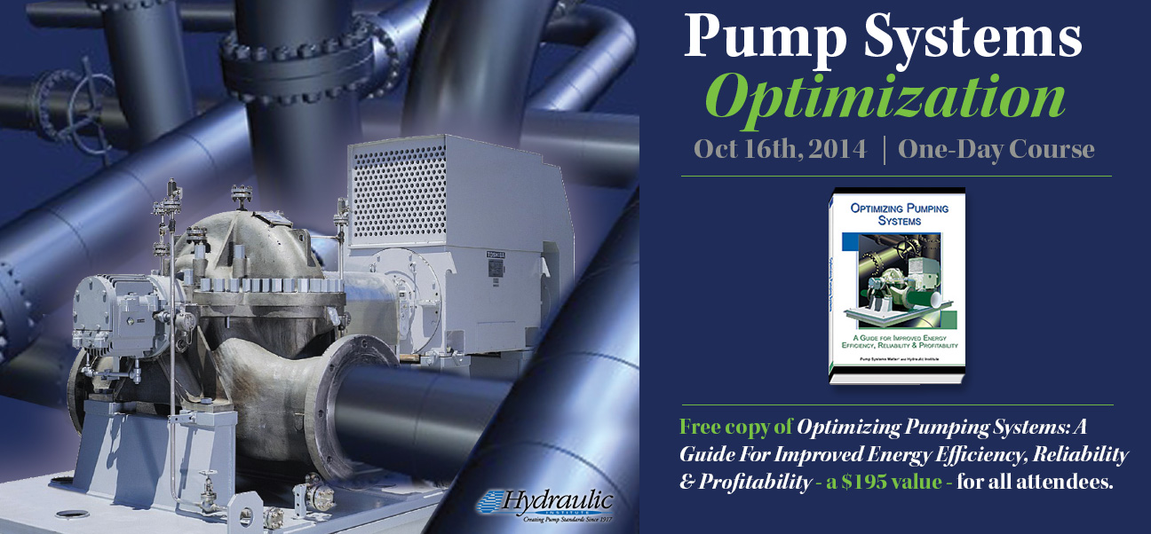 Optimizing Pumping Systems Course, October 16th, 2014, Holliston, Massachusetts
